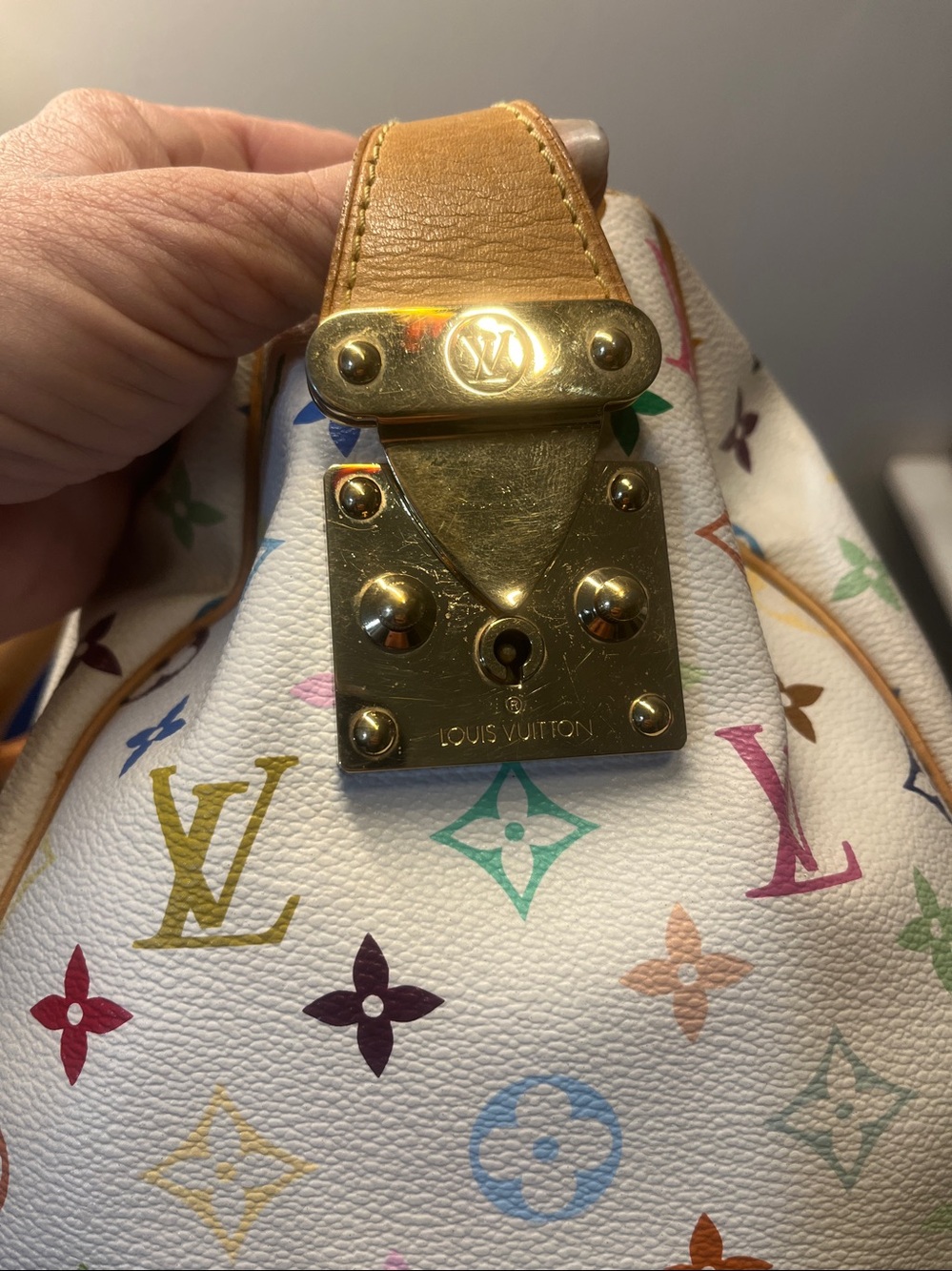 Louis Vuitton White Multicolor Monogram Canvas Speedy - Picture 4 of 17